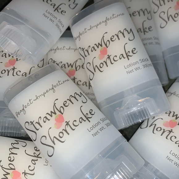 Only 2 left Handmade Strawberry Shortcake Lotion Stick - Picture 6 of 10